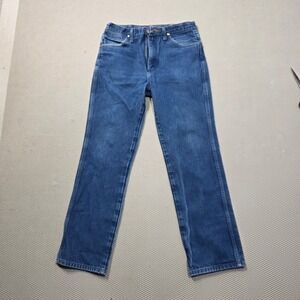Wrangler 936DEN 093ADEN Jeans Mens Size 33x32 Blue Denim Cotton‎ Straight Leg